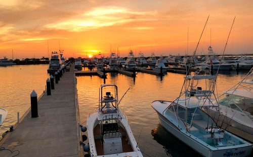 Sunset at the Docks in Marina Pez Vela